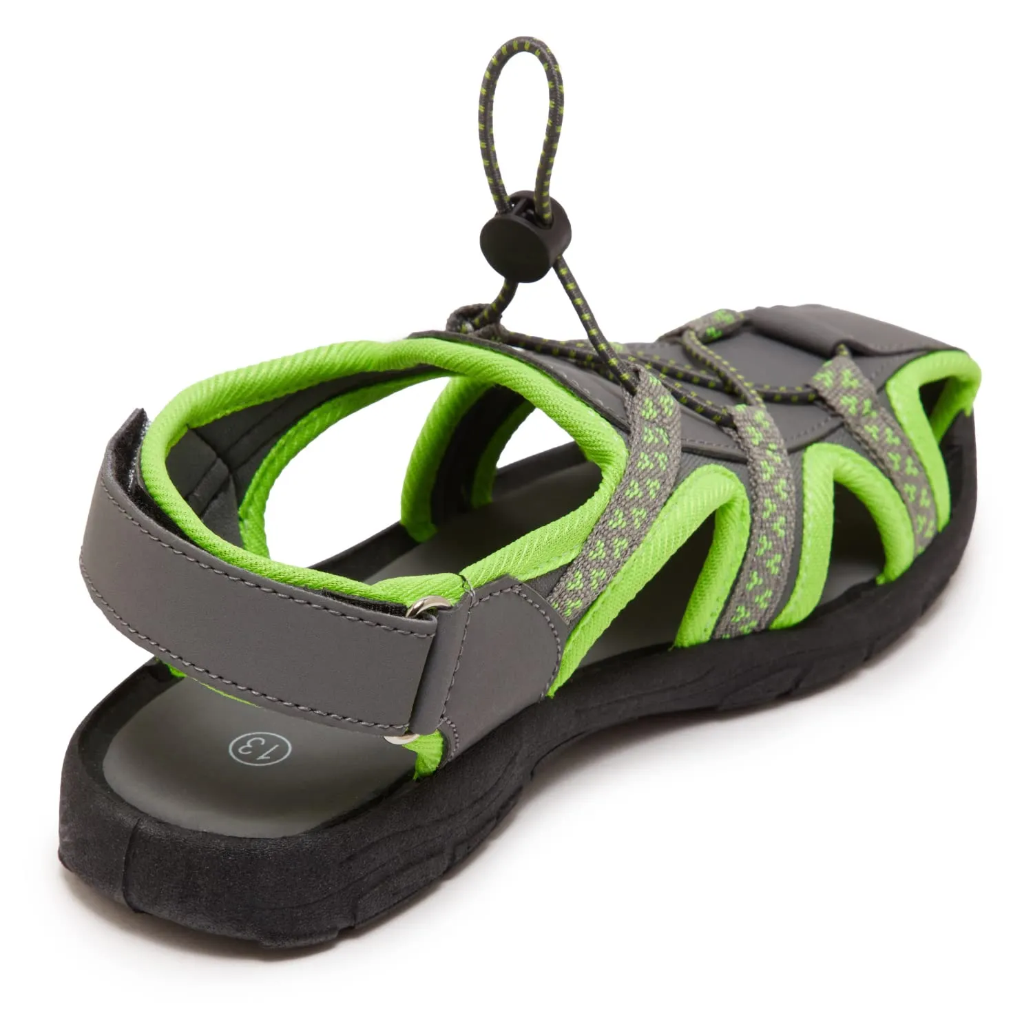 Skysole Boys Water Shoes, Rugged Closed Toe Back Strap Amphibian Sandals for Beach, Hiking & Outdoor Sports - Patterned/Solid