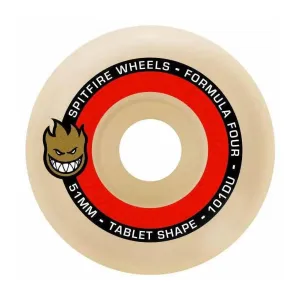 Spitfire Formula Four Tablets 101d Skateboard Wheels - Natural / Red