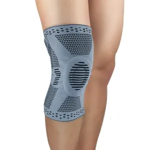 Sports Knee Pads Anti-Collision Support Compression Keep Warm Leg Sleeve Knitting Basketball Running Cycling Protective Gear, Size: XL(Gray)