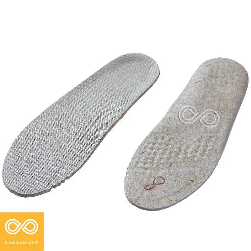 STANLEY PARK Organic Hemp Insole Footbed (Heat Fused with Natural Rubber & Felted Hemp) (100% Biodegradable)