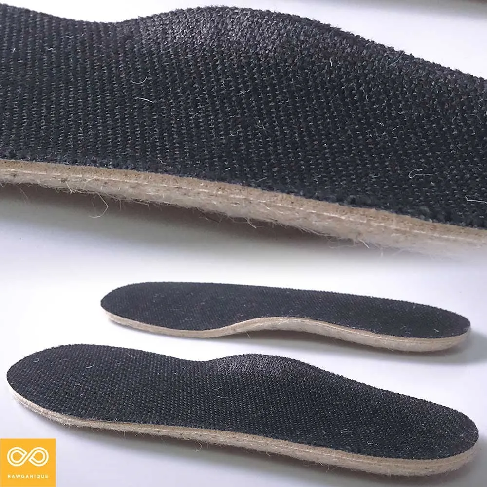 STANLEY PARK Organic Hemp Insole Footbed (Heat Fused with Natural Rubber & Felted Hemp) (100% Biodegradable)