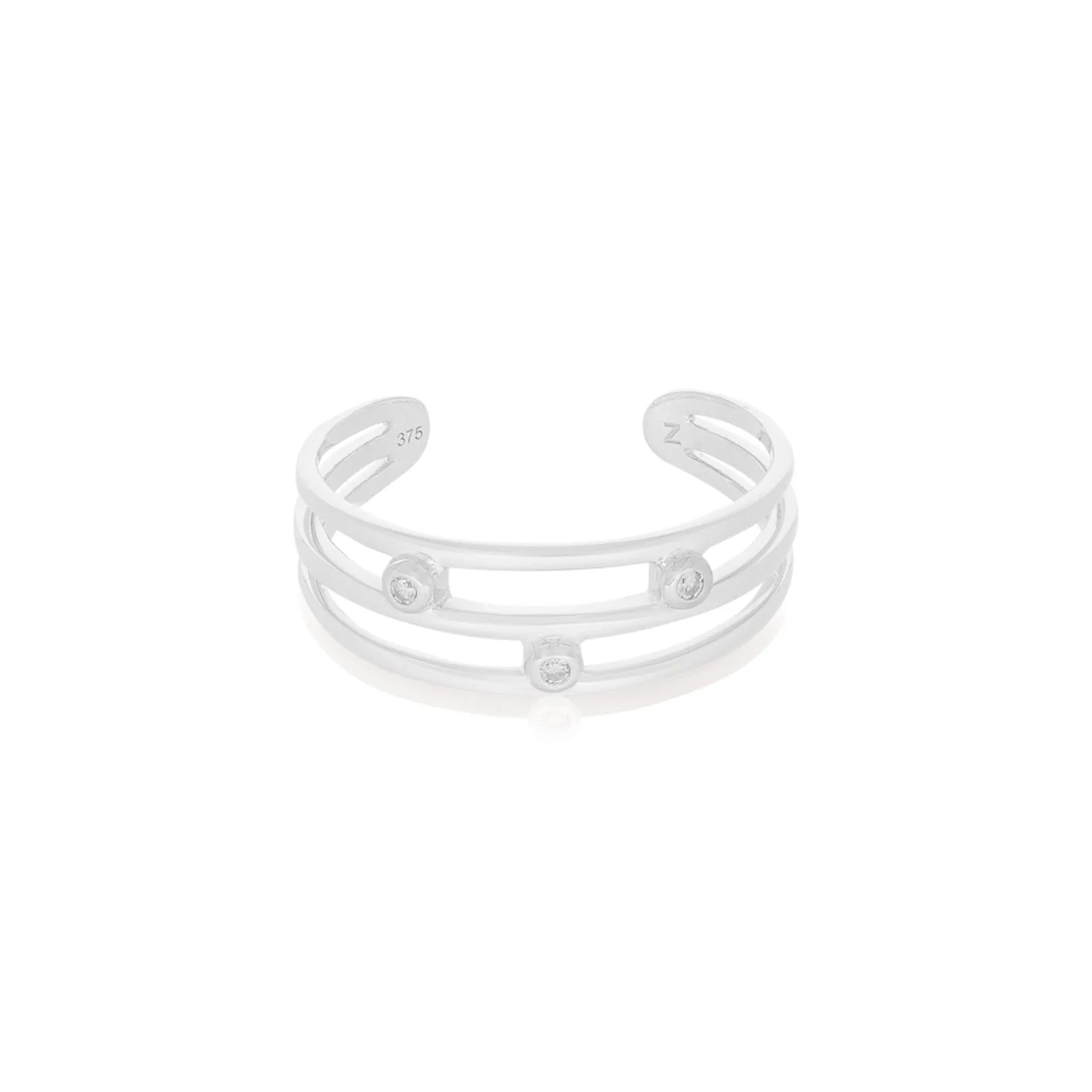 Sterling Silver Diamond Set Toe Ring