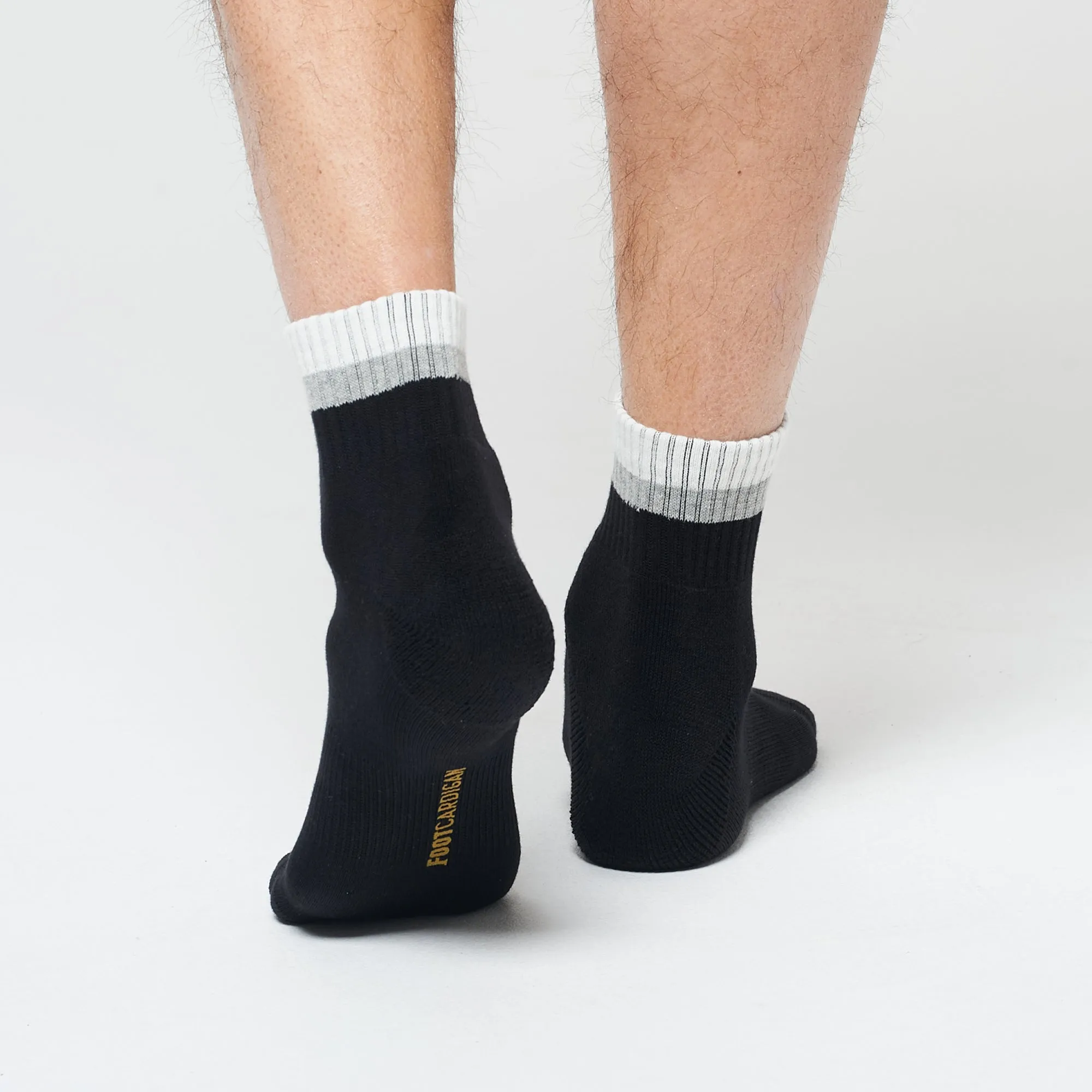 Stripe Ankle 3 Pack - Black / Grey / White