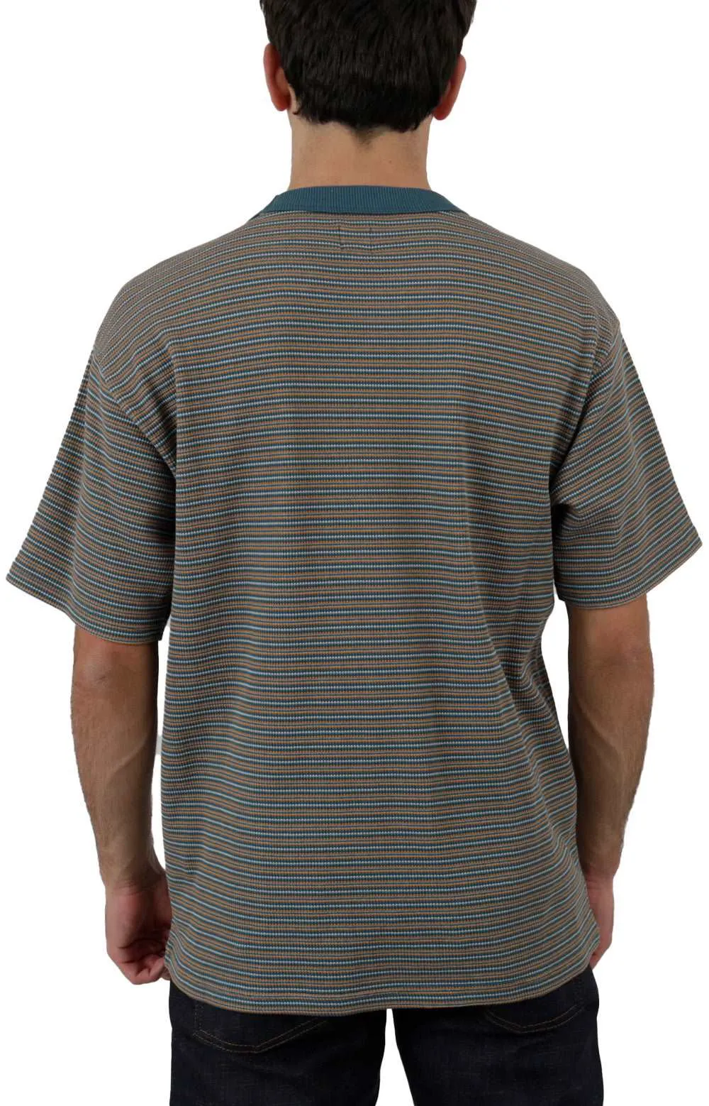 Stripe Shin T-Shirt - Teal