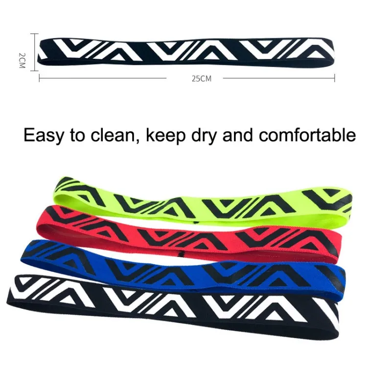 Summer Sports Fitness Yoga Headband Sweat-absorbing Non-slip Sweatband(White Blue)