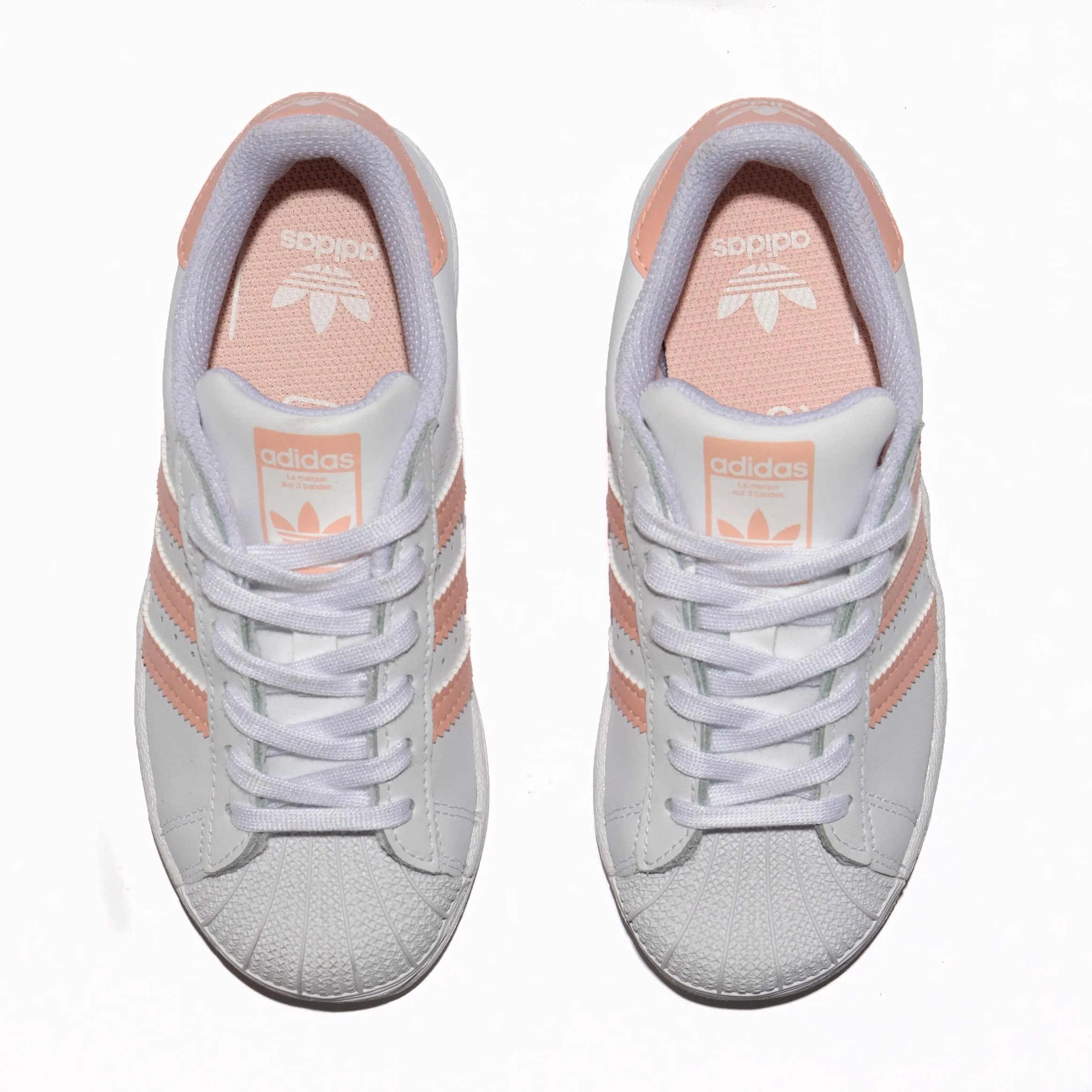 Superstar Grade School Lifestyle Shoe (White/Pink)