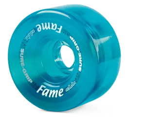 Sure-Grip Fame Artistic 95a 57mm (Set of 8) Clear Blue Roller Skate Wheels