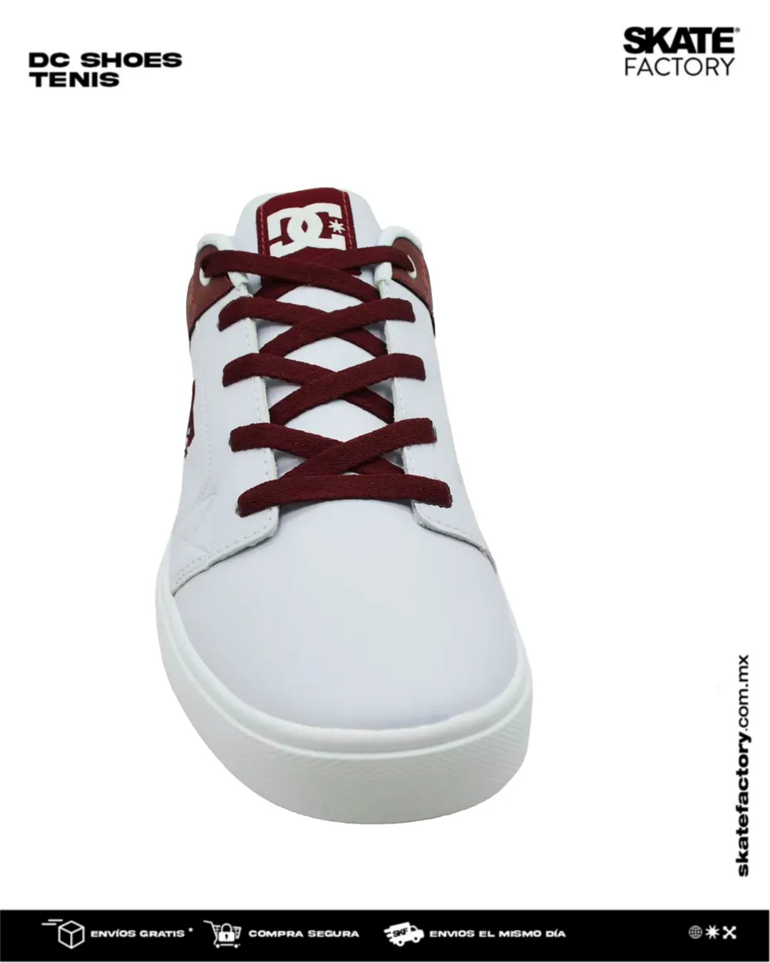 TENIS DC SHOES METHOD SKATE CABALLERO BLANCO CAFE ( WOX)