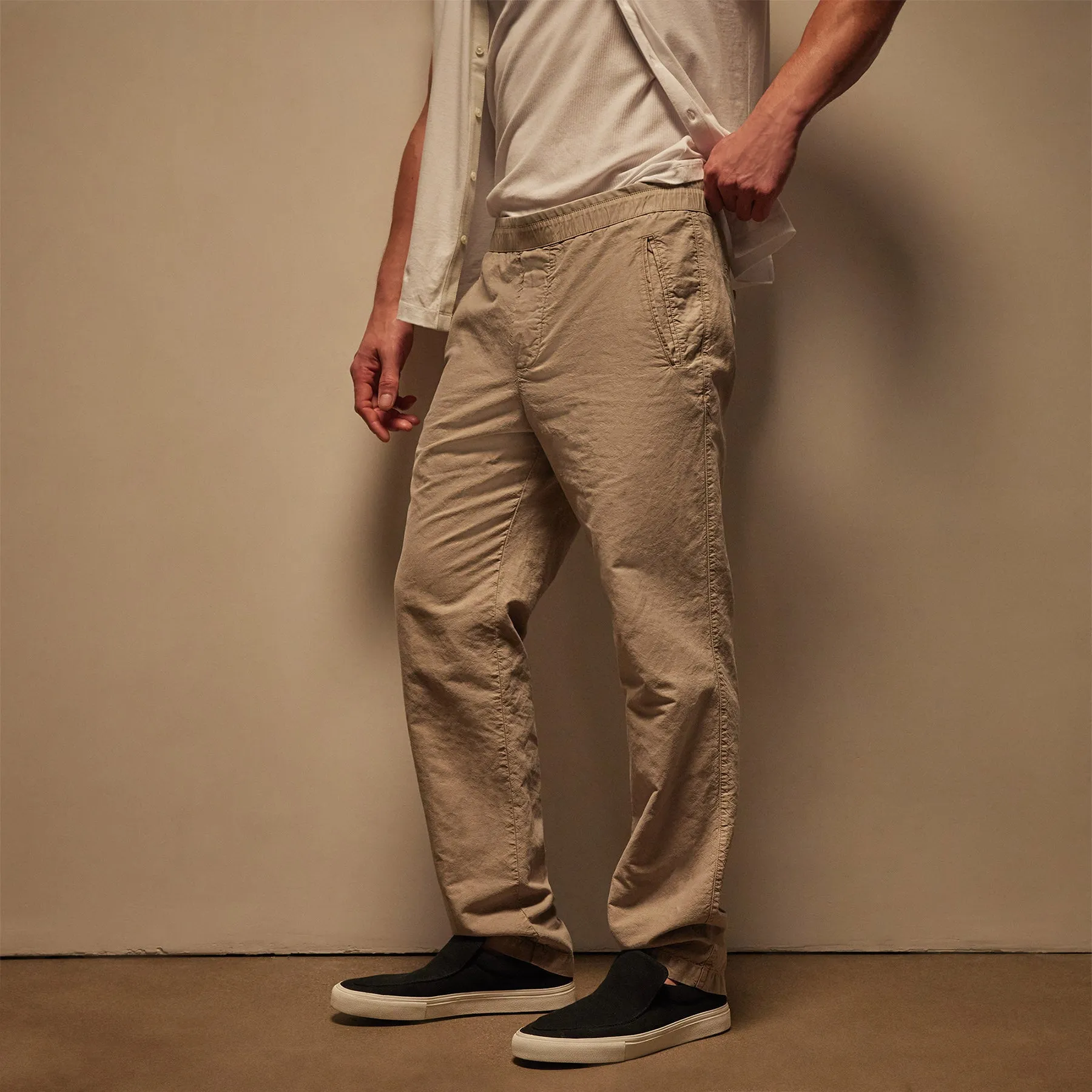 Textured Relaxed Pant - Toast Pigment