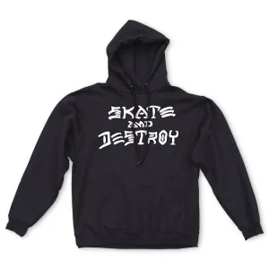 THRASHER SKATE & DESTROY HOOD BLACK