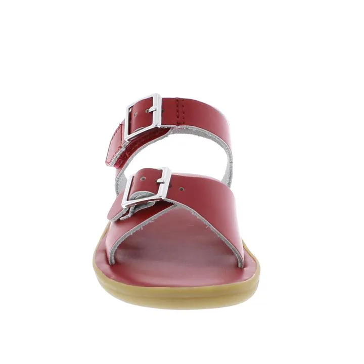 Tide Casual Kid's Leather Sandal - Apple Red