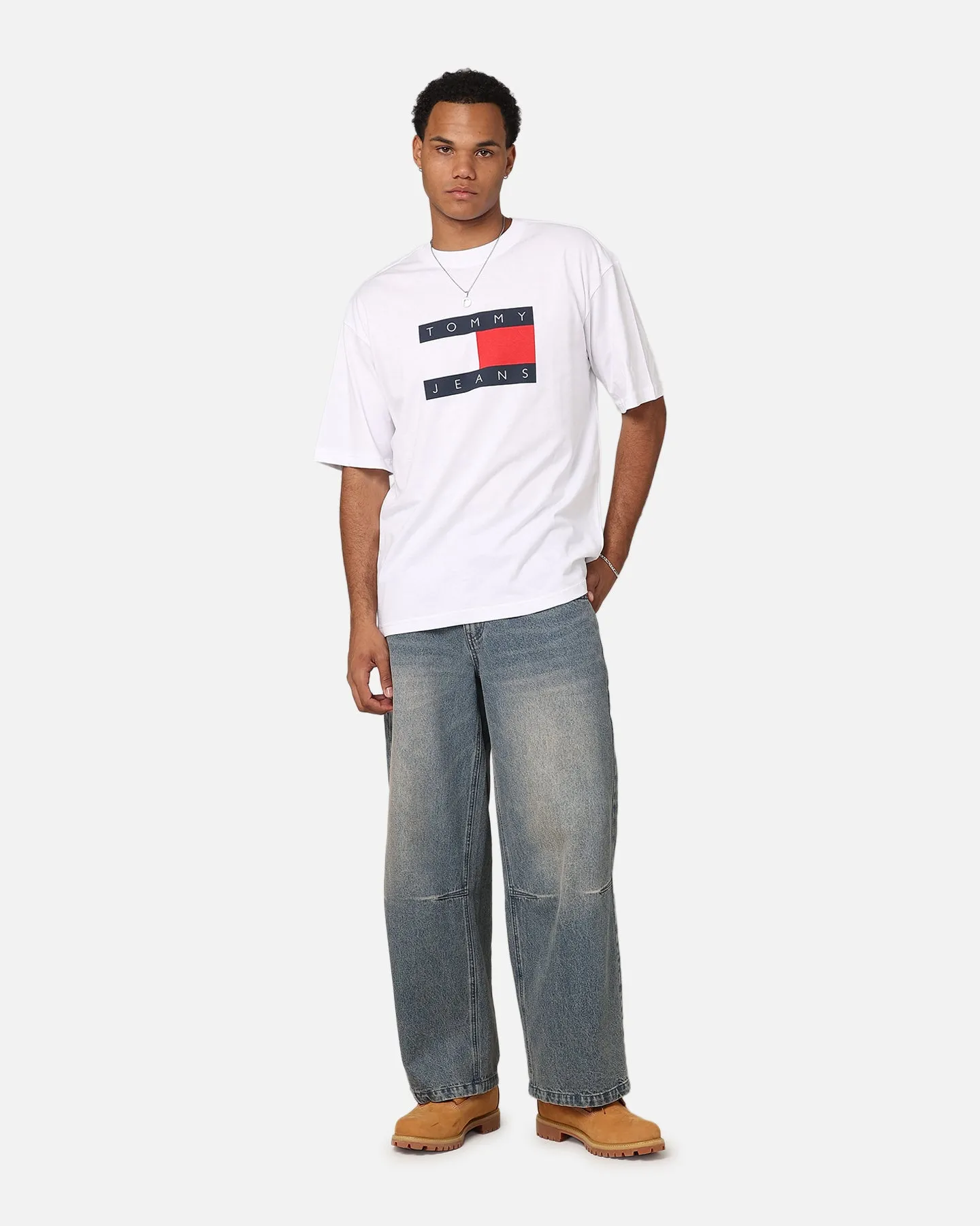 Tommy Jeans TJM Skate Flag T-Shirt White