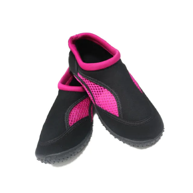 Top Ten Women Beach A18026 Aqua Shoes Black / Fuschia Aqua Shoes