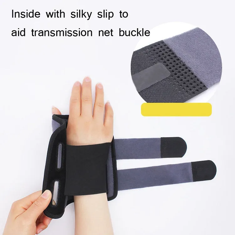 Two-Way Compression Stabilized Support Plate Wrist Brace Fracture Sprain Rehabilitation Wrist Brace, Specification: Right Hand L (Black)