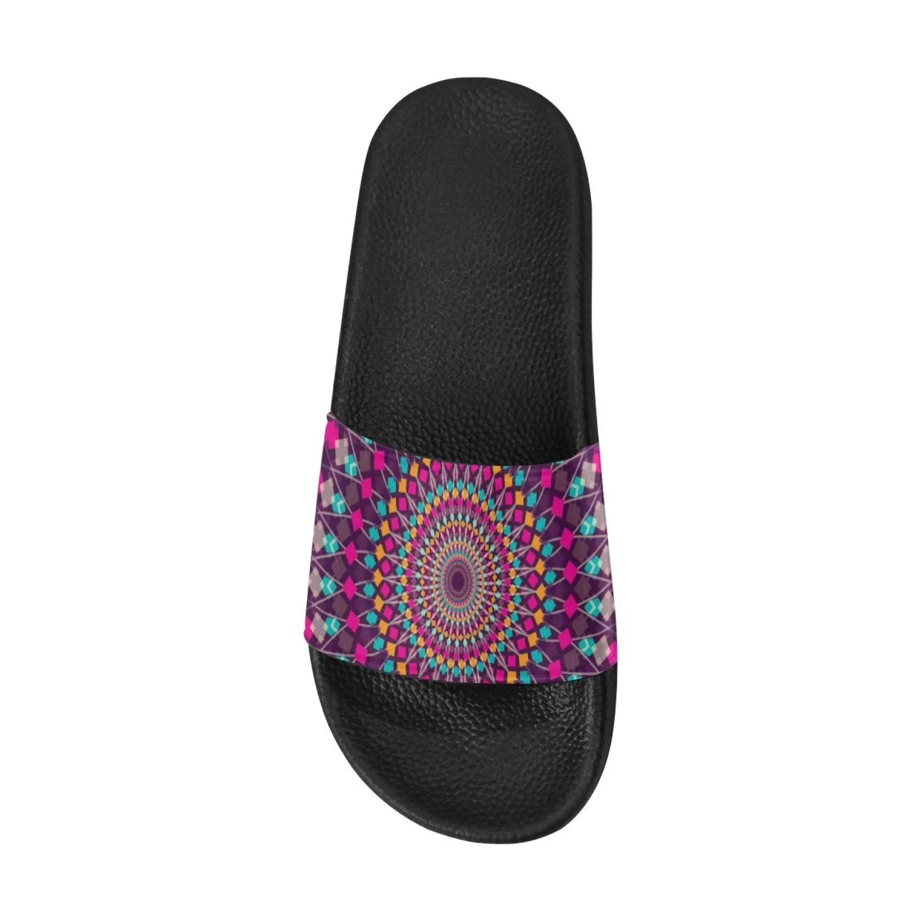 Uniquely You Womens Slides / Flip-Flop Sandals - Purple Kaleidoscope