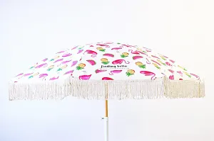 UV Protective Beach Umbrella with Fringe, Playful Bella