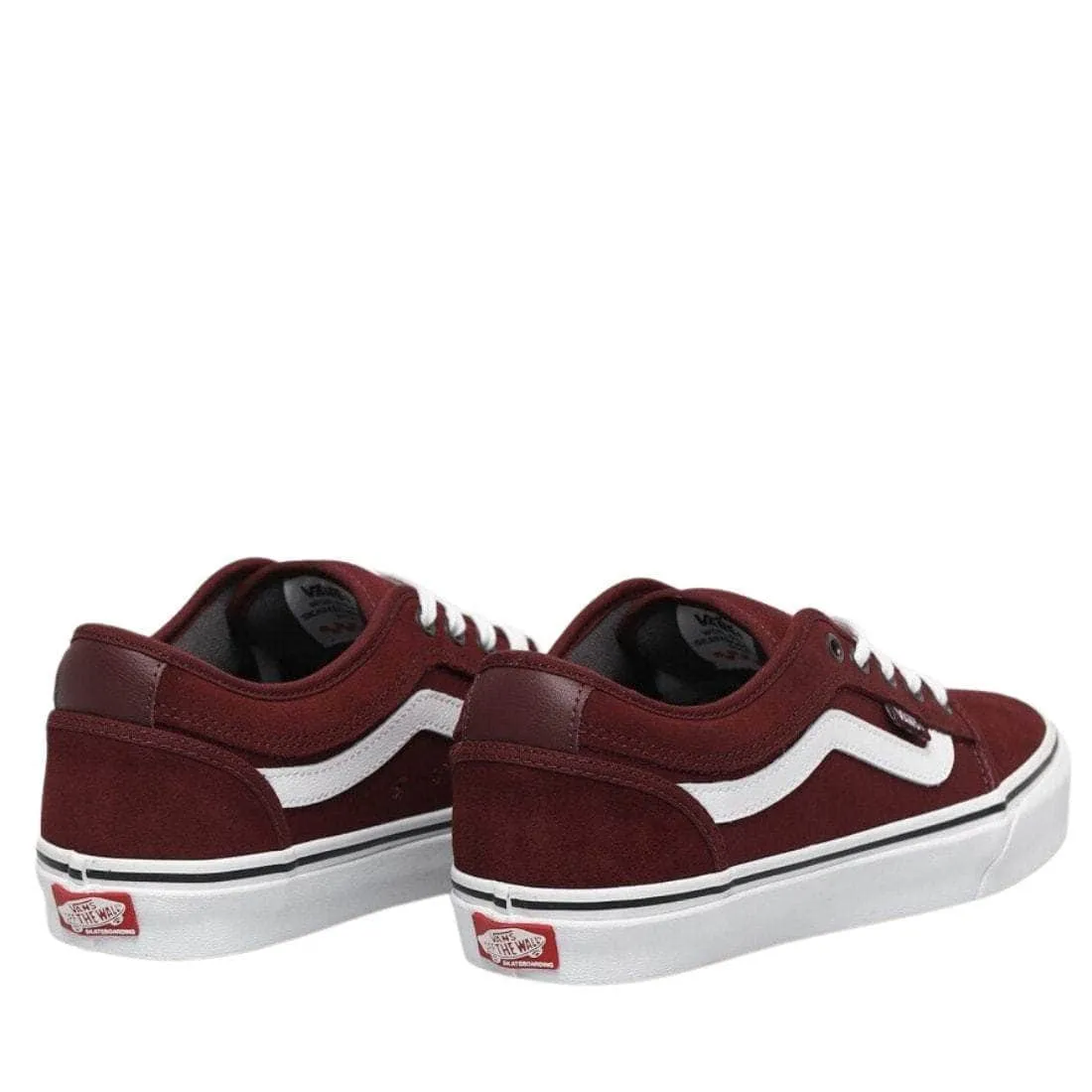 Vans Chukka Low Sidestripe Skate Shoes - Port/White