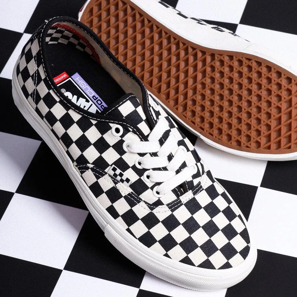 Vans Pro Skate Authentic Checkerboard Shoes - Checkerboard/Marshmallow