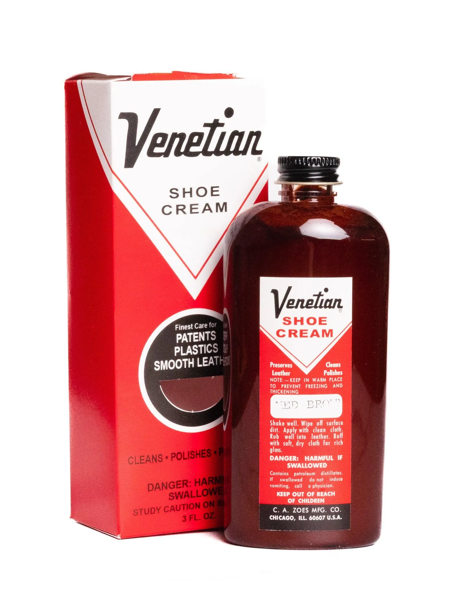 Venetian Shoe Cream 3oz (All Colors)