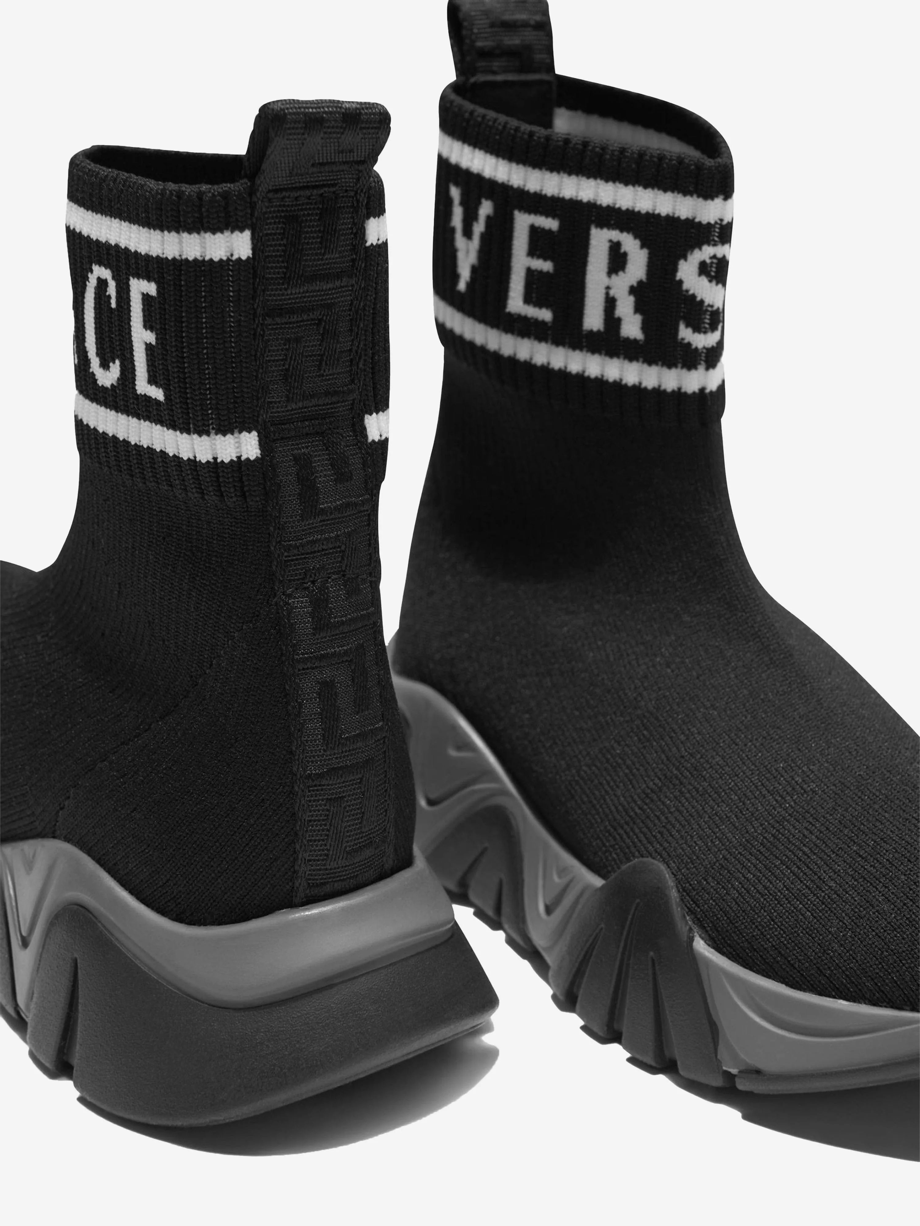 Versace Unisex Logo Sock Trainers