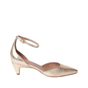 Viki Metallic Gold Leather Shoes