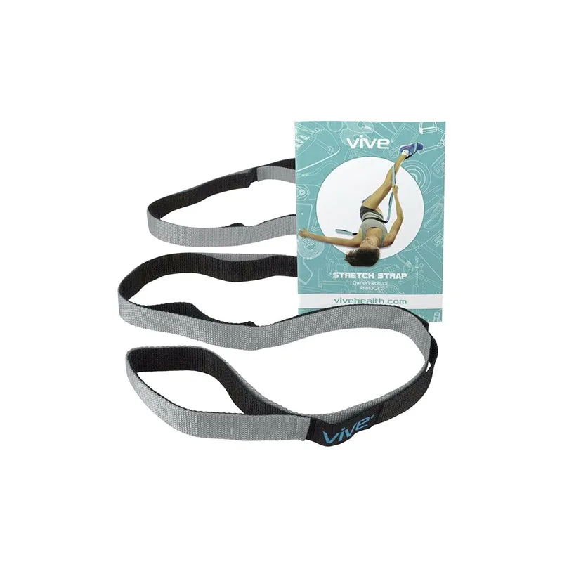 Vive Health Stretch Strap with Carrying Bag and Stretching Booklet