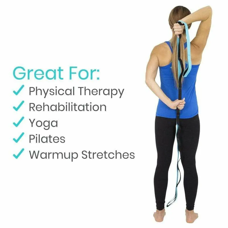 Vive Health Stretch Strap with Carrying Bag and Stretching Booklet