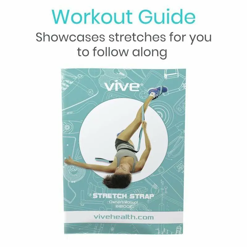 Vive Health Stretch Strap with Carrying Bag and Stretching Booklet