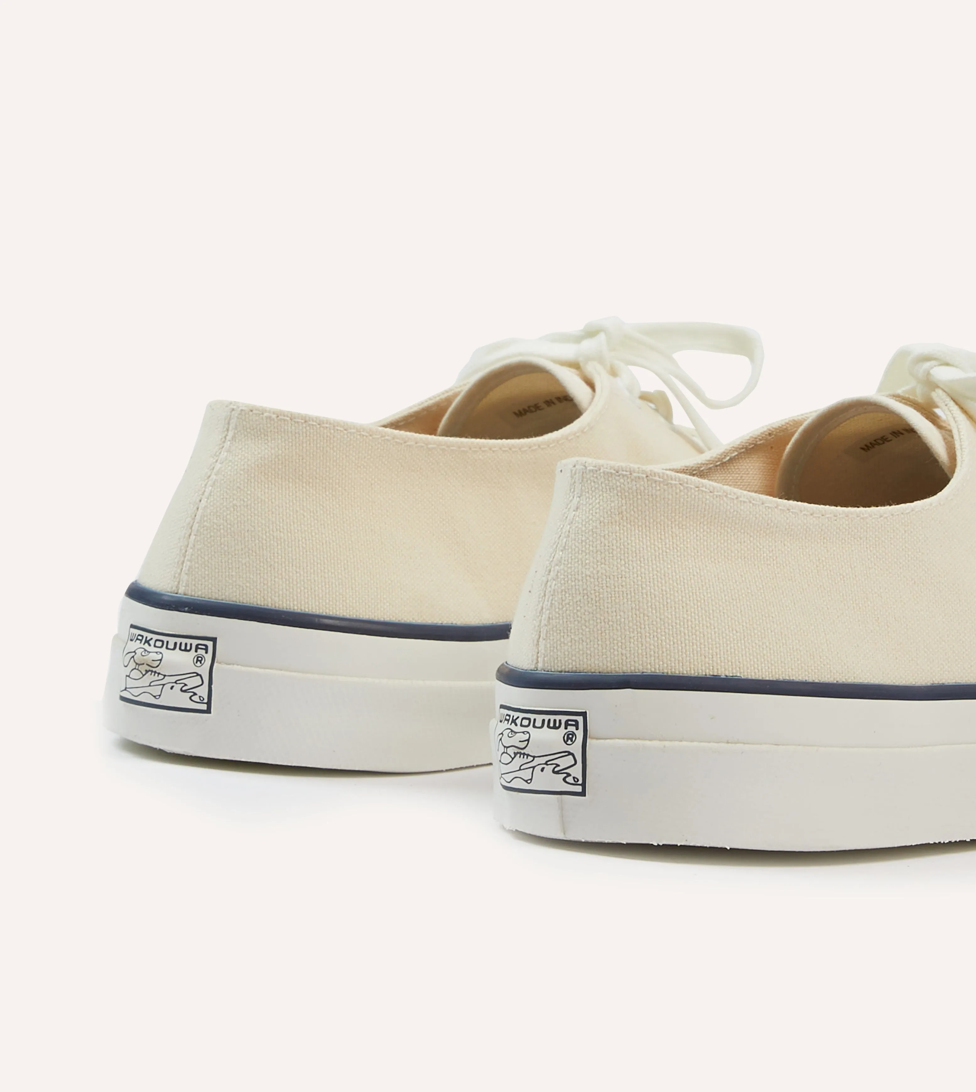 Wakouwa by Anatomica Ecru Cotton Canvas Oxford Trainers