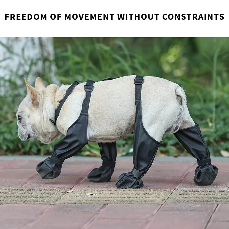 Waterproof Adjustable Dog Boots – Non-Slip Outdoor Shoes for Small Breeds