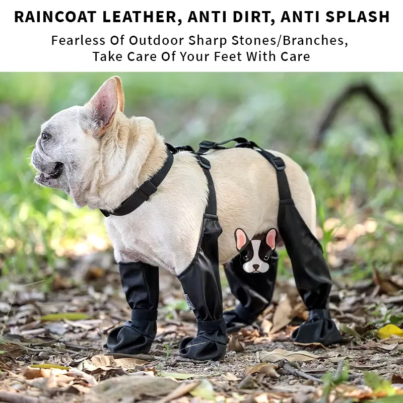 Waterproof Adjustable Dog Boots – Non-Slip Outdoor Shoes for Small Breeds