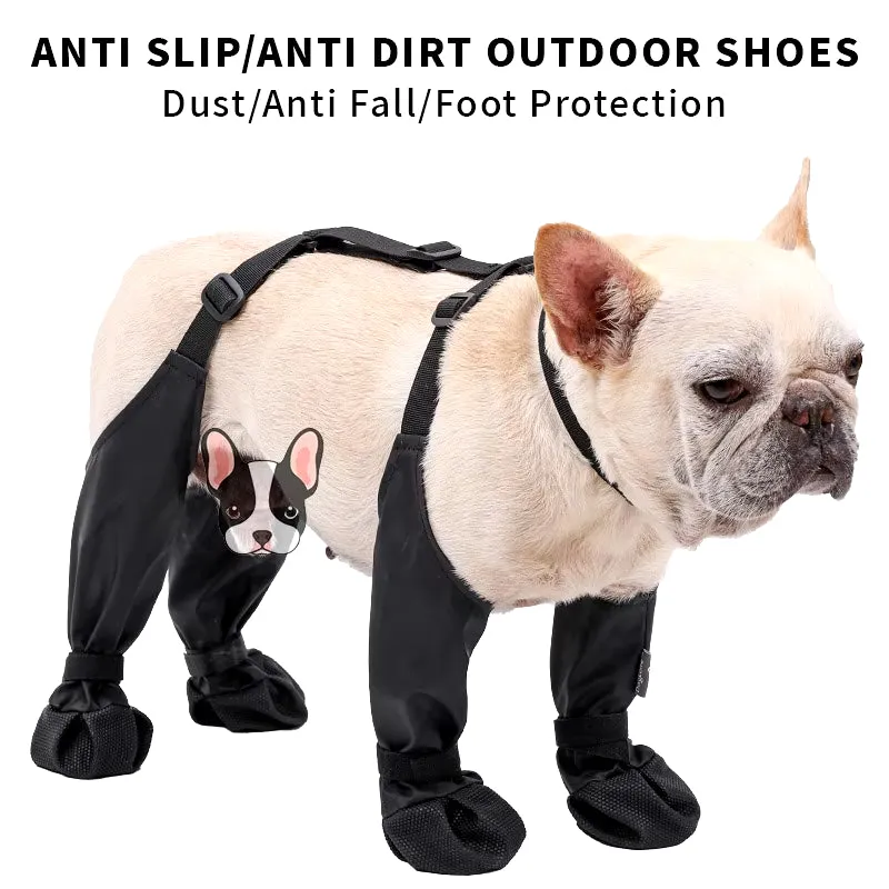 Waterproof Adjustable Dog Boots – Non-Slip Outdoor Shoes for Small Breeds