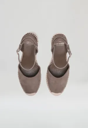 Wedges - Taupe Suede