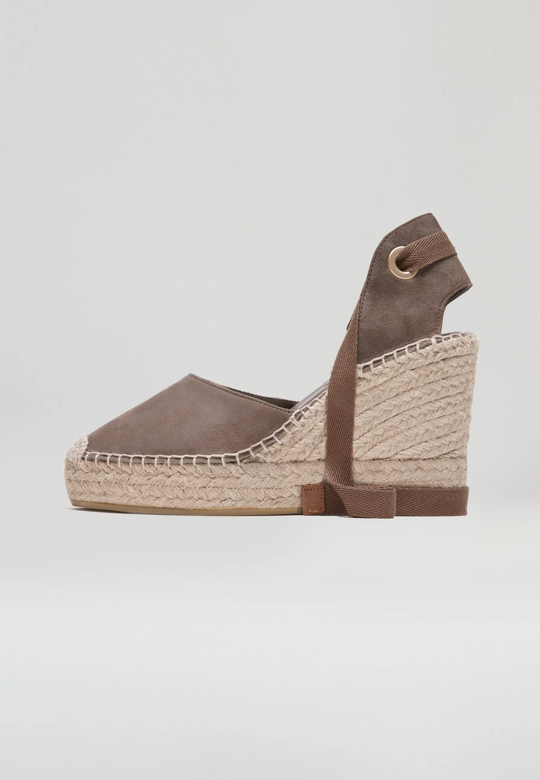 Wedges - Taupe Suede