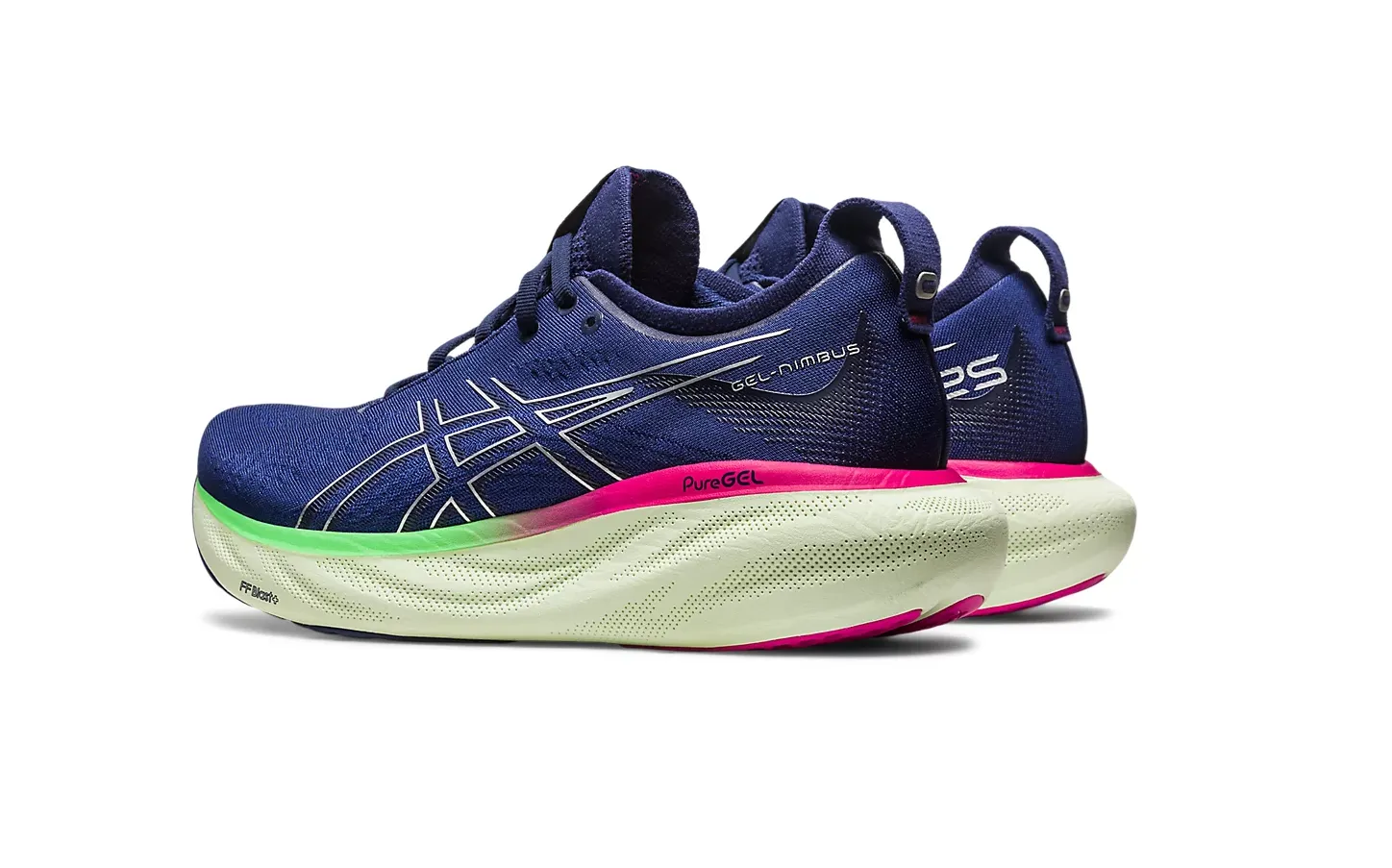 Womens Asics Gel-Nimbus 25 Indigo Blue/ Pure Silver Athletic Running Shoes