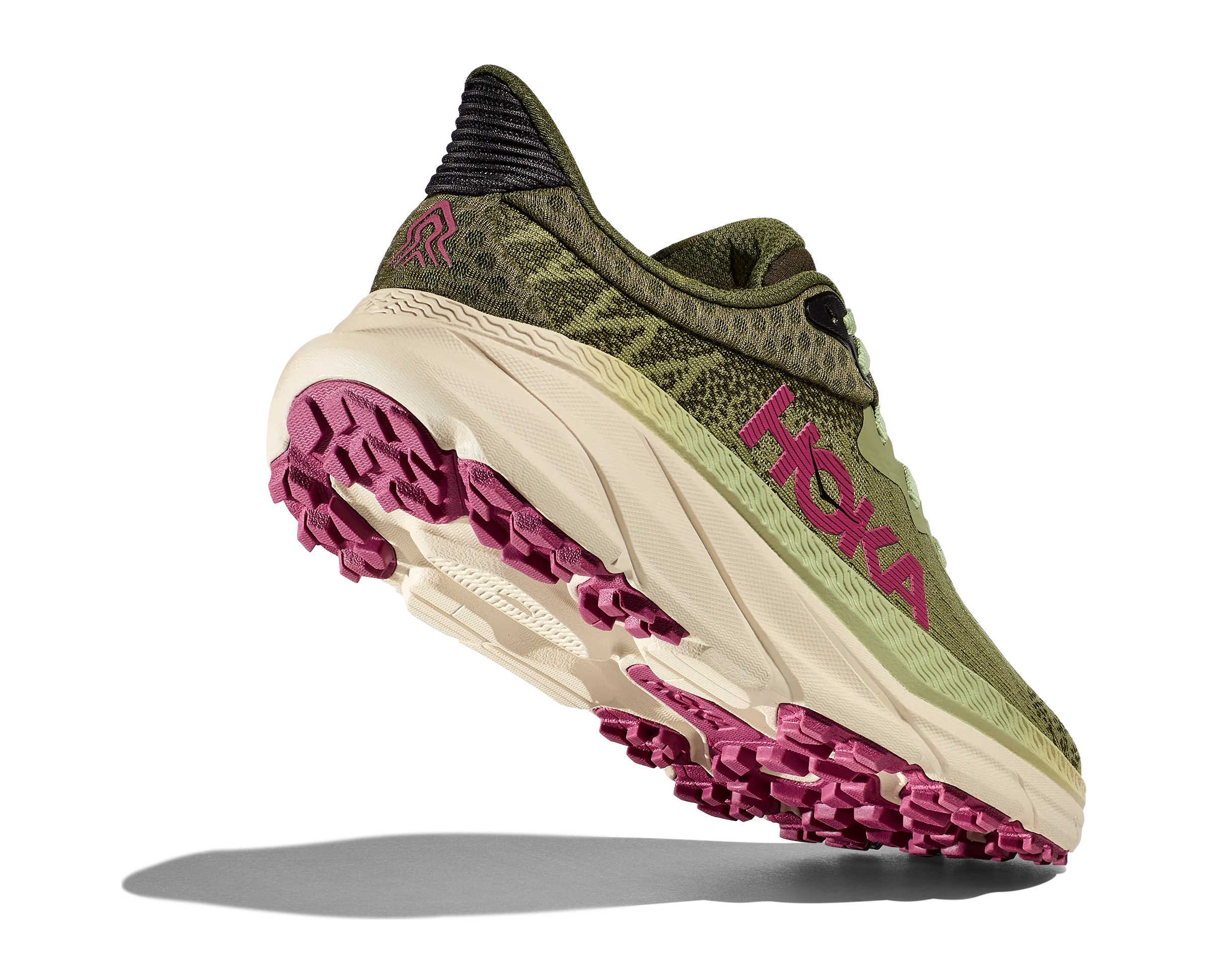 Women's Hoka Challenger 7 Color: Forest Floor/ Beet Root