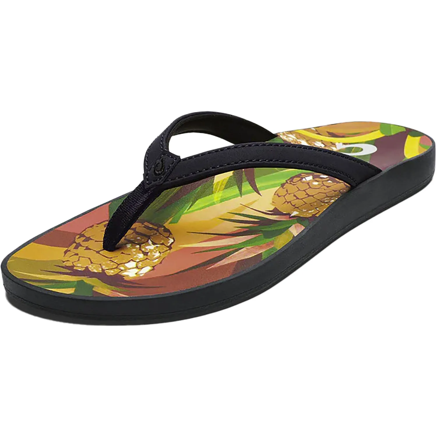 Women's OluKai Puawe Black/Pineapple Synthetic