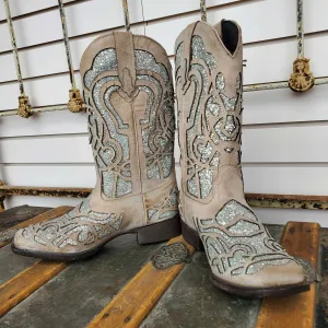 Women's Roper White Vintage Glitter Boot