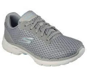 Womens Skechers Go Walk 6 -Iconic Vision - Sneaker 124514-GYBL Grey/Blue