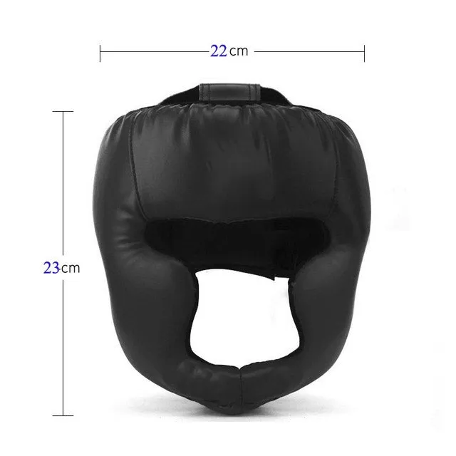 WSD001 Adjustable Adult Fighting Training Helmet Boxing Protective Gear(Black)