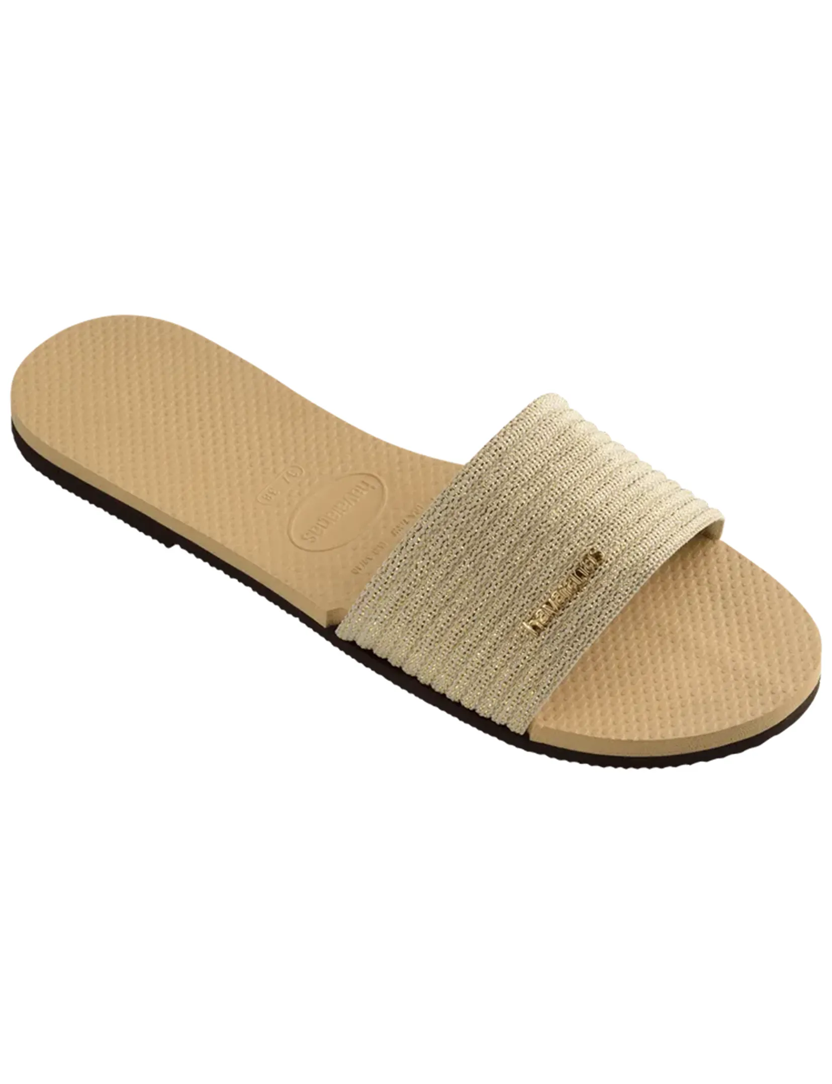 You Malta Sandal, Golden Metallic