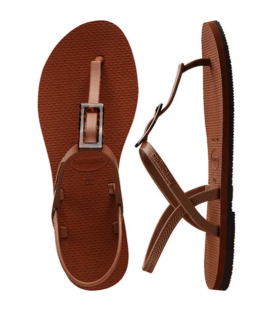 You Paraty Buckle Turtle Sandals Rust